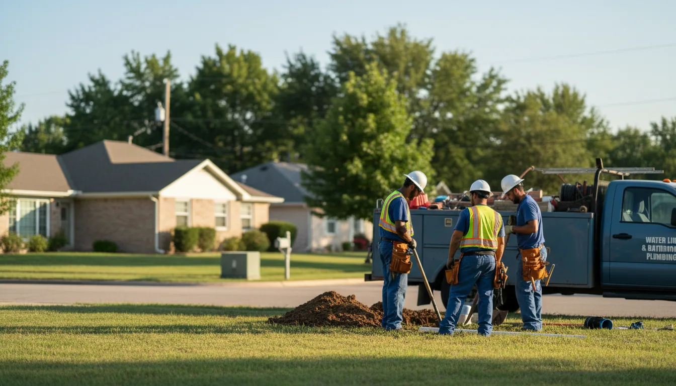 Residential water line and bathroom plumbing service in Augusta, MI